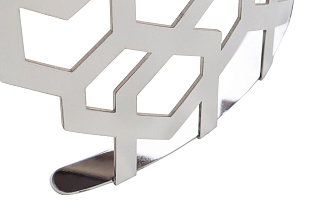 13RXET8011-SILVER Стол журнальный черн.стекло/серебро d50*50см_s2