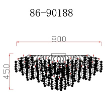 86-90188 Люстра Тенера (Tenera) круглая золото d80*h40см_s2