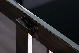 47ED-20900 Консоль черн.стекло/хром+золото 120*40*78см_s2