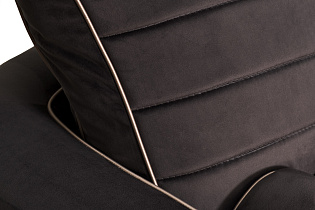 Диван Мадрид Память(Madrid Memory) с кантом трехм. без мех.,велюр серый Riv96_s2