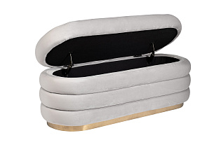 N-BANK-547 SER Банкетка велюр серый 112*42*44см для хранения_s2