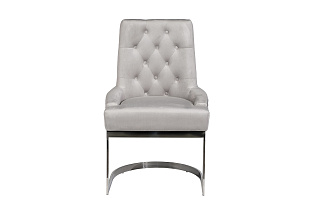 76AR-62105 Стул велюр светло-серый/хром 65*61*93см_s2