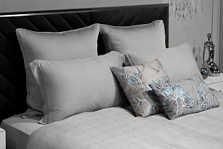 180JOD-18021 Комплект постельного белья Муар, бамбук, оливковый, Двуспальный евро (200*220)_s2