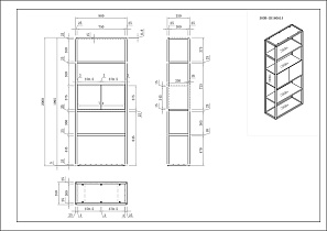 58DB-SH16061A Стеллаж Space тип А 80*35*200см_s2