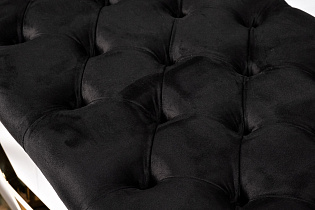 76AR-7160BAN-CHERN Банкетка велюр черный/золото 110*42*46см_s2