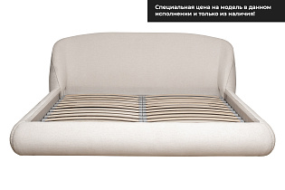 Кровать Палаццо(Palazzo) 180 без мех.шенилл экрю Natur-Ecru 215*240*90см_s2