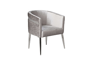 GY-08200 Cтул велюр серый/хром 67*67*80см_s2