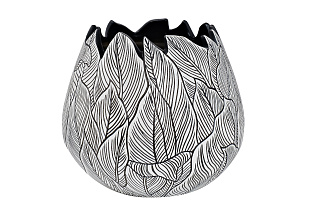 ZS2001-10 Кашпо черно-белое 