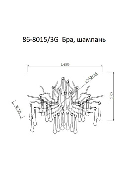 86-8015/3G Бра 50*40см, металл цвет шампань_s2