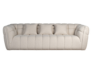 ZW-26803 Диван Прато (Prato) трехместный букле белый 249*106*74см_s2