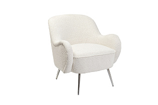 48MY-2688 CRE SL Кресло букле кремовое 72*75*76см мет.ножки_s2