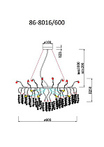 86-8016/600 Люстра «Монетки» стекло/металл шампань d60*h25см_s2 2 (превью)