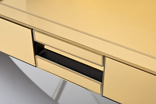 KFG135 Стол сервировочный зеркальный золото, н/ж сталь хром 80*55*67см_s2