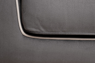 Диван Мадрид Память(Madrid Memory) с кантом трехм. без мех.,велюр серый Colt1003+Colt030_s2