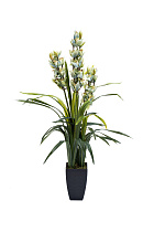 29BJ-911-33 Орхидея Цимбидиум (Cymbidium) искусств. лаймовая в горшке h110 см_s2