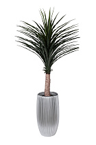 ZS2062-19SL Кашпо серебристое с полосками d26*49см_s2