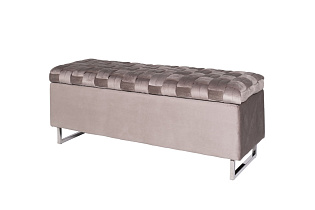 N-BANK-195-S BEG Банкетка велюр серо-беж. 120*40*46см для хранения_s2