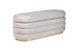 N-BANK-547 SER Банкетка велюр серый 112*42*44см для хранения_s2