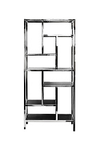 46AS-SH1076-SILVER Стеллаж серебристый/темн.ст. 80*35*180см_s2