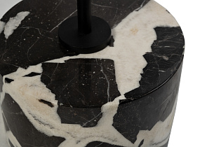 33FS-08100 Стол журнальный стекло / черный мрамор d55*55см_s2