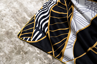 130HB-00002 Пододеяльник Тропики принт 215*150 золото/серый_s2