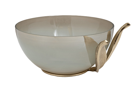69-22763 Чаша декорат.«Флора (Flora)» стекло, мет.зол. 34,5*30*16,5 см_s2 1 (превью)