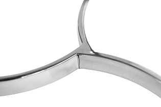 13RXFS5080M-SILVER Стол журнальный стекло черн./серебро d35*50см_s2