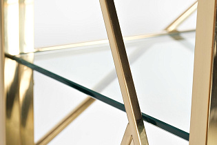 GY-SH8711GOLD Стеллаж стекло прозр/золото 80*35*180см_s2