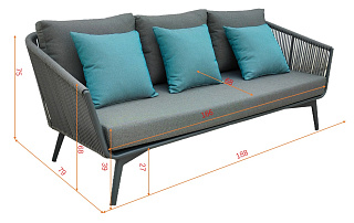 129KN-02613 Диван трехместный 