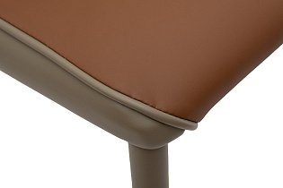 163YH-06995 Стул обеденный экокожа терракота/бежевый 55*45*82см_s2