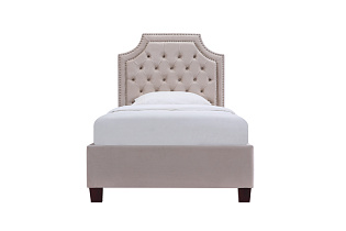 N-BS2022-90 CR Кровать велюр крем-брюле 213*103*126см_s2