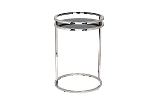 47ED-07900 Стол журнальный черное стекло/хром d41*60см_s2