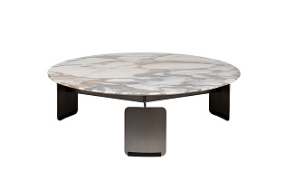 160KD-26500 Стол журнальный, мрамор Arabescato Corchia d90*28см_s2