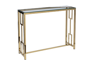 47ED-CST072GOLD Консоль прозр.стекло/золото 100*30*78см_s2