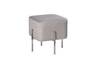 76AR-732BAN-SVSER Банкетка велюр светло-серый/хром 42*42*44см_s2 1 (превью)
