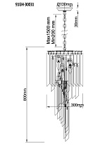 91GH-30031 Люстра потолочная, хром d.30см h.80см_s2