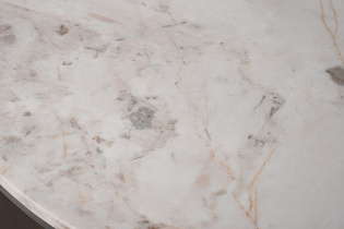 57EL-10083 Стол журнальный натур.белый мрамор Cass White d 57*50см_s2