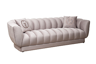 Диван Fabio трехместный велюр бежевый Colton1001-SERROS 239*95*72см, 2 подушки_s2