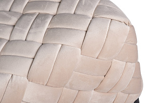 N-OT-100 BG BL Банкетка плетеная велюр бежевый 43*43*44см_s2