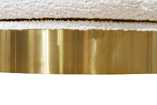 Кресло Napoli вращающееся, иск.мех кремовое Sheepskin 76*76*76см_s2