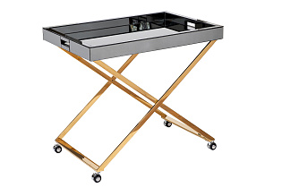 KFG134 Стол сервировочный матовый, н/ж сталь золото 80*55*67см_s2