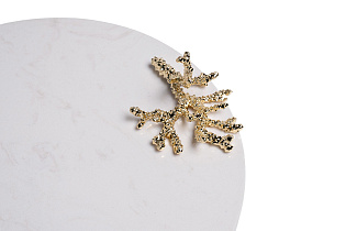 55RD6272  Поднос мраморный  с золотым декором  d34*8см_s2