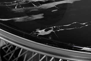 76AR-805STOL/OB-CH Стол обед иск.мрам Nero Alicanto/хром d120*75_s2 2 (превью)