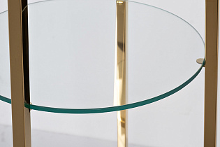 47ED-00501 Стеллаж прозр.стекло/золото 53*53*183см_s2