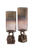 71PN-31684 Ваза стекл. на металл. основании d13*53см_s2