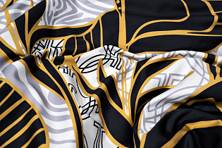 130HB-00002 Пододеяльник Тропики принт 215*150 золото/серый_s2