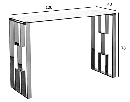 47ED-08200 Консоль прозр.стекло/хром 120*40*78см_s2