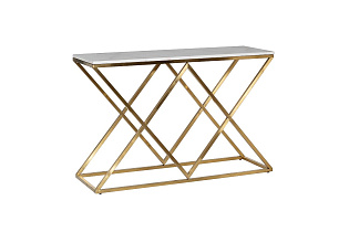 47ED-CST026GOLD Консоль белый иск.мрамор/мат.золото 120*40*78см_s2