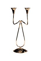 2K299534G Подсвечник металлич., золотой 20*16*53см_s2