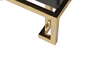 KFG059 Тумба c  2-мя ящиками черная/золото 55*40*58см_s2